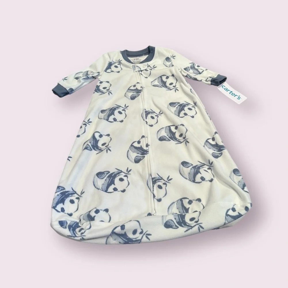 NWT Baby Carter's Cozy Panda Print Sleep Sack Size 3-6 Months
