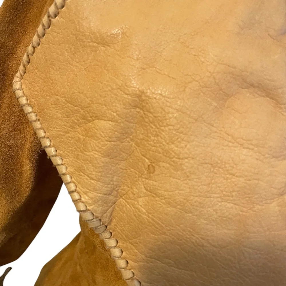 Vintage Handcrafted Custom Made Char Of Mexico Women's‎ Leather Suede Jacket XS
