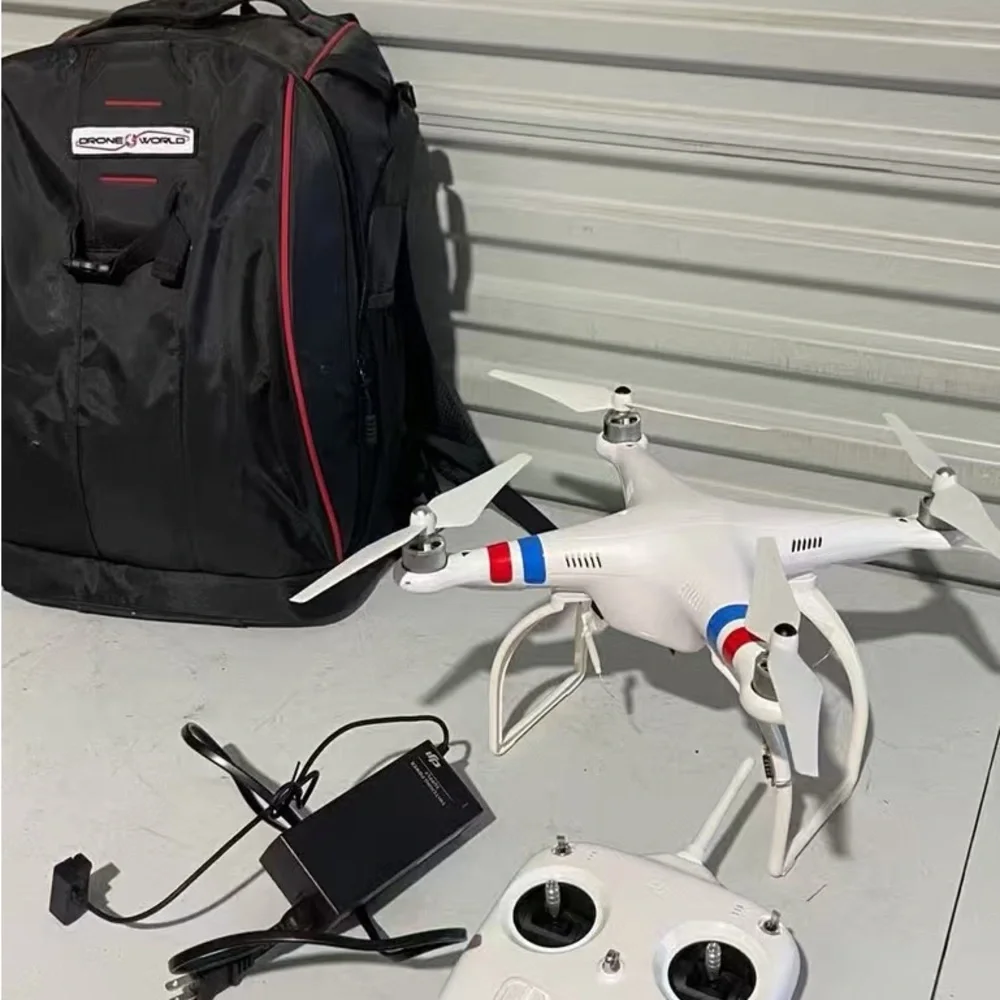 ONE WORLD White and Red Drone with Remote