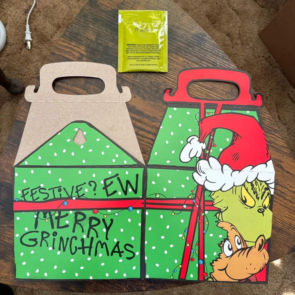 McDonalds grinch themed