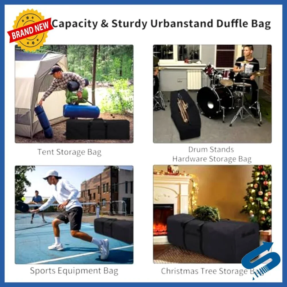 Extra Large Duffle Bag for Travel Sports Gear Storage Lockable Zippers