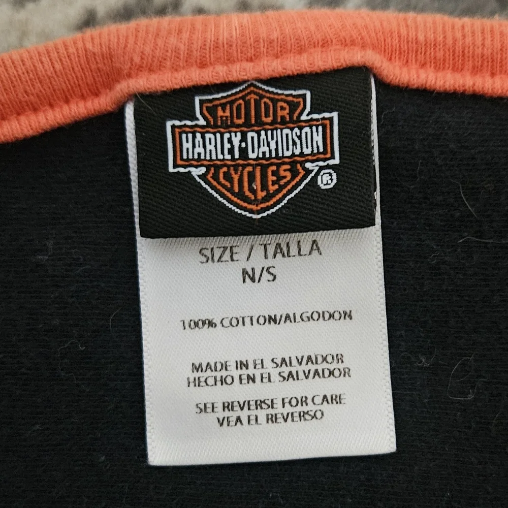 Harley-Davidson Black and Orange Infant Bib