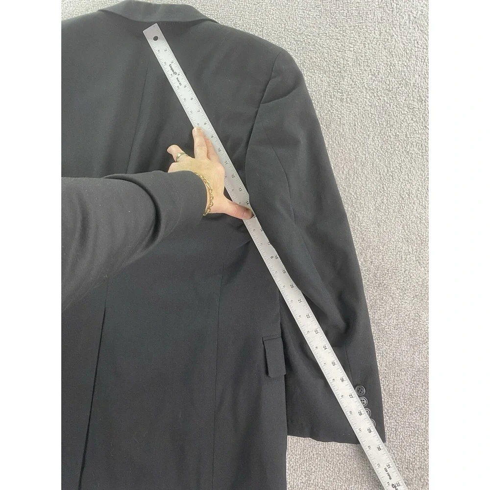 Polo University Club Tuxedo Jacket 38 R Black Wool Luxury Designer Ralph Lauren