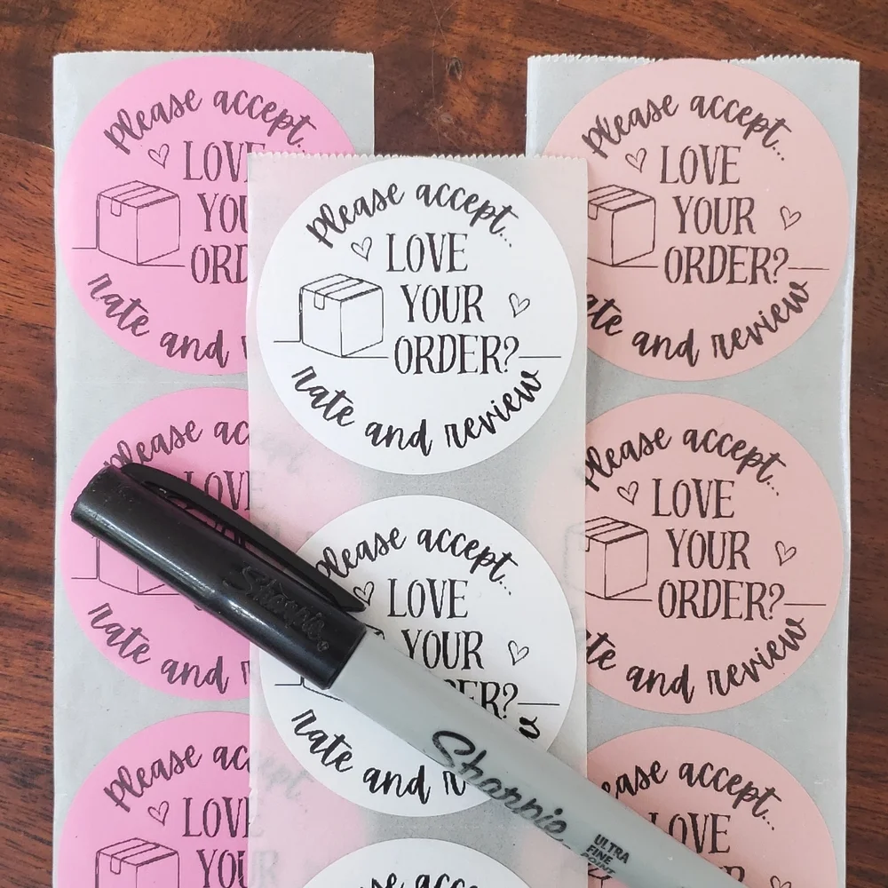 3/$15 STICKERS LABELS LARGE ROUND TWO INCH Set of 50 PLEASE RATE AND REVIEW