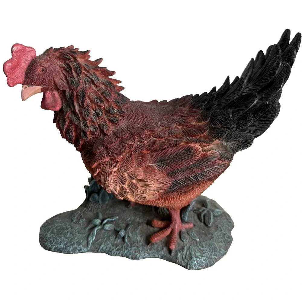 Vintage Character Collection Red/black Rooster Decor Farmhouse