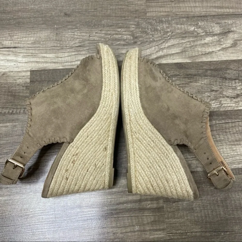 REPORT Espadrille Peep Toe Wedges size 9.5