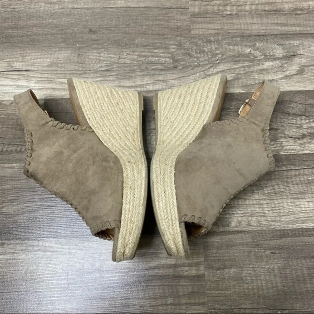 REPORT Espadrille Peep Toe Wedges size 9.5