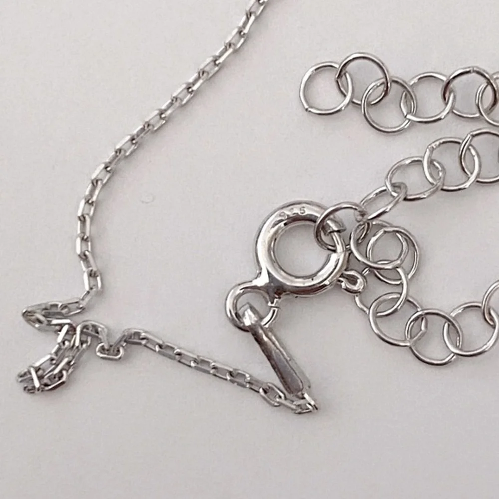 🧿925 Silver evil eye necklace cz stones