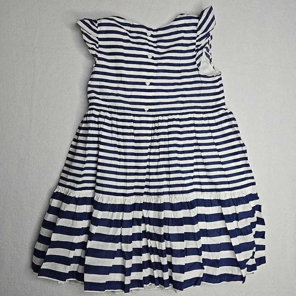Janie and Jack dress 6 Girls Holiday 4th Of July Memorial Red White Blue Striped