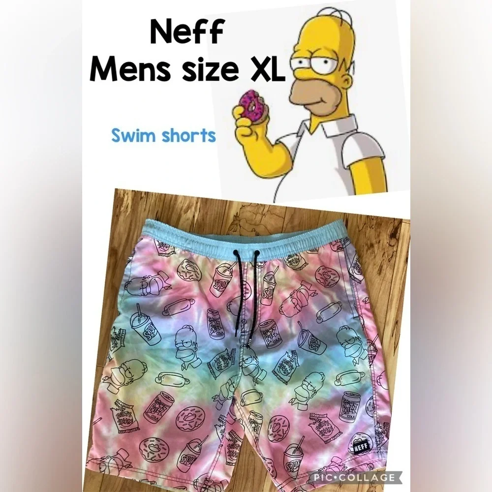 Simpson Homer Simpson swim shorts men’s XL Neff brand