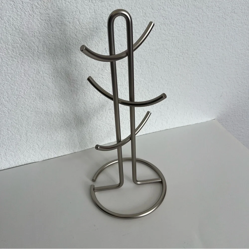 Brushed Nickel Jewelry Stand Organizer