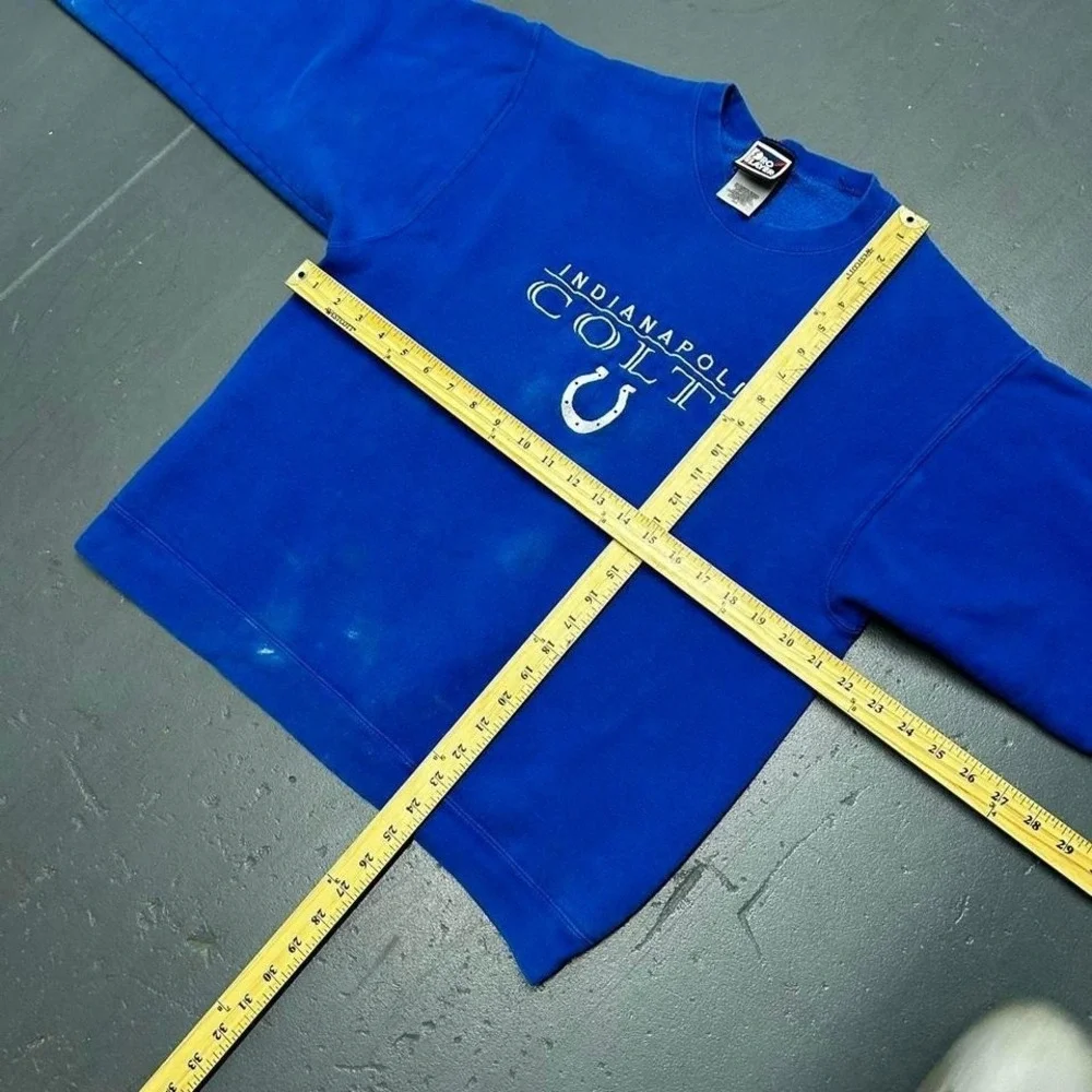Vintage 90s Indianapolis colts pro player distressed blue crewneck sweatshirt