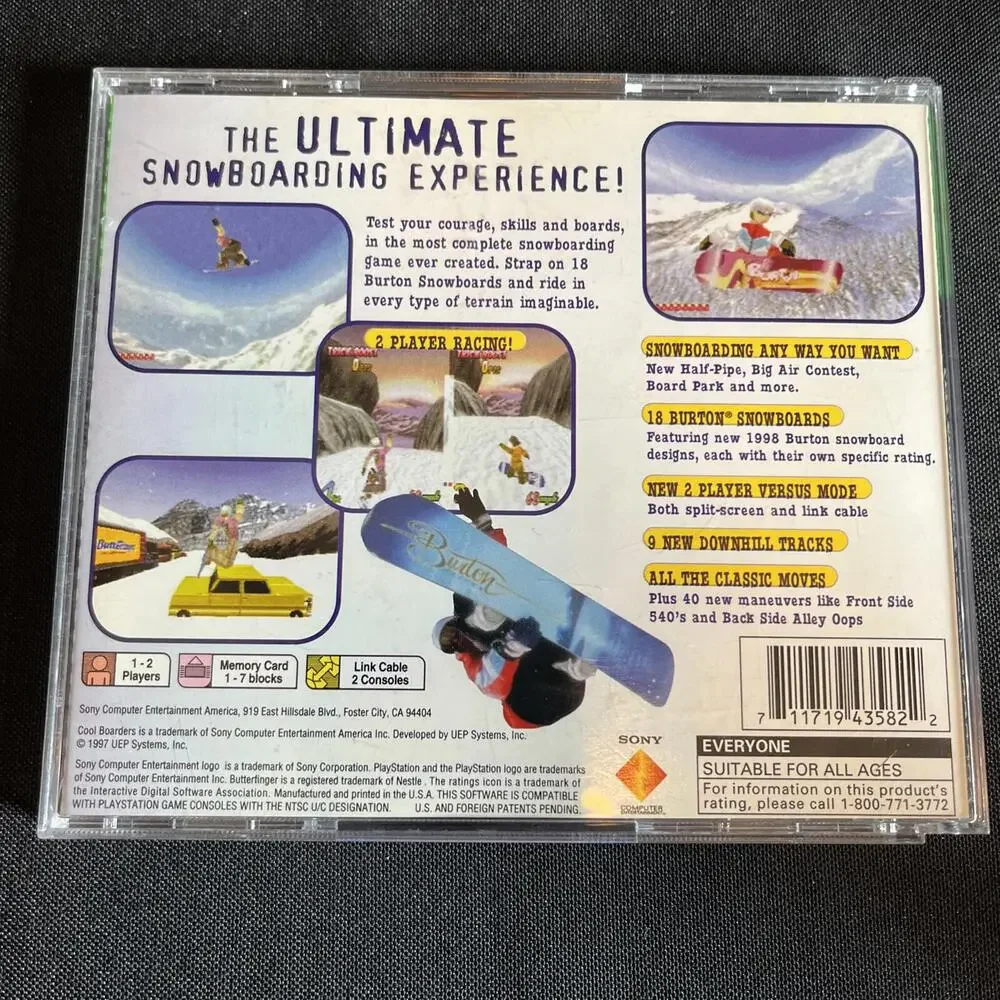 Cool Boarders 2 (Sony PlayStation 1, 1997) No Front Manual But In Great Shape