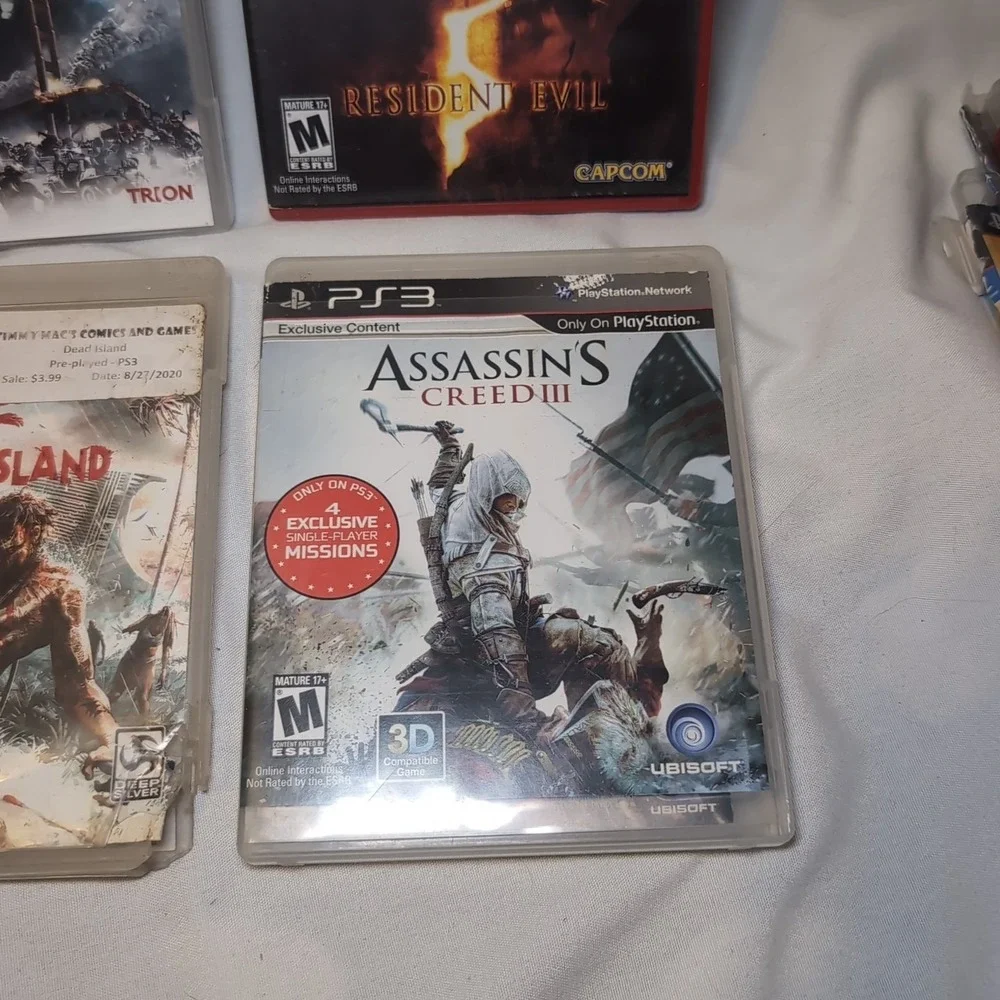 Assassin's Creed III 3, Defiance, Resident Evil 5, Dead Island Games Ps3