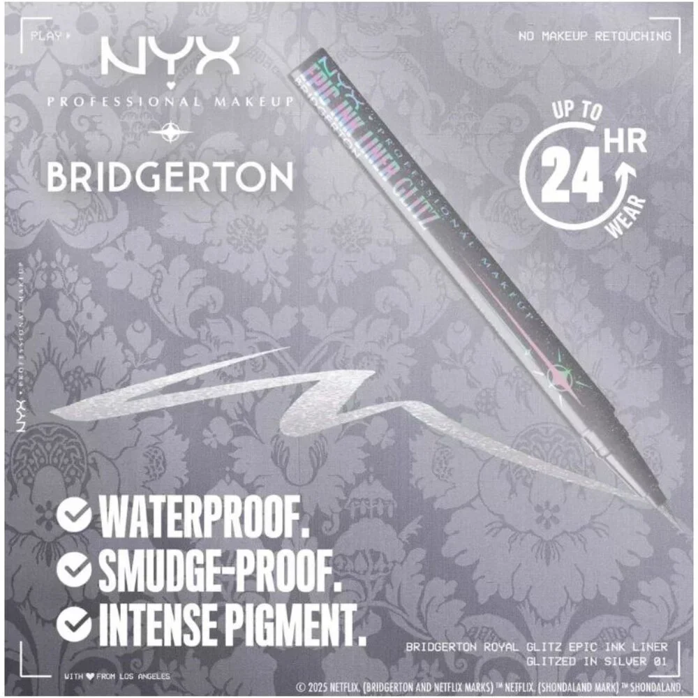 NYX Professional Makeup Bridgerton Waterproof Metallic Eyeliner Set Of 2