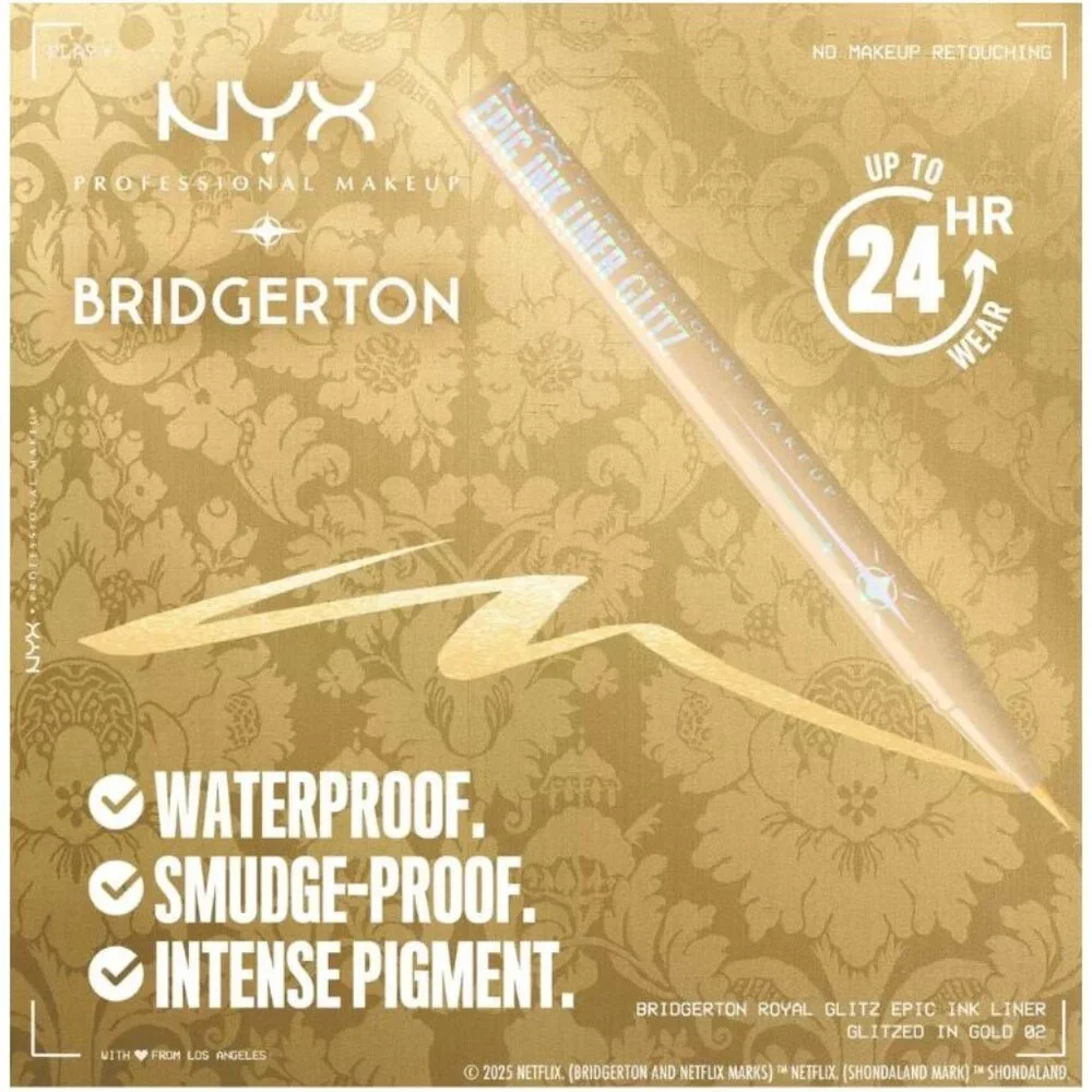 NYX Professional Makeup Bridgerton Waterproof Metallic Eyeliner Set Of 2