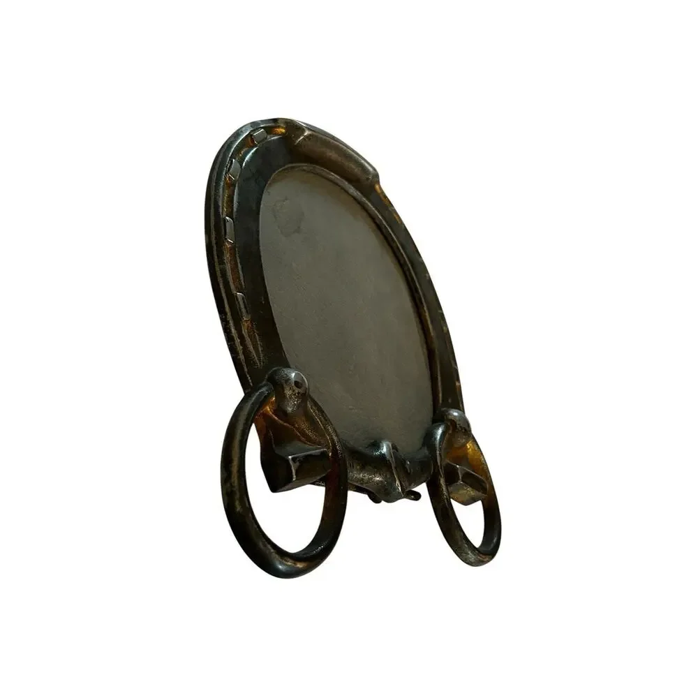 Vintage Brass Horseshoe Picture Frame #305 A Horse Lover Equestrian Western