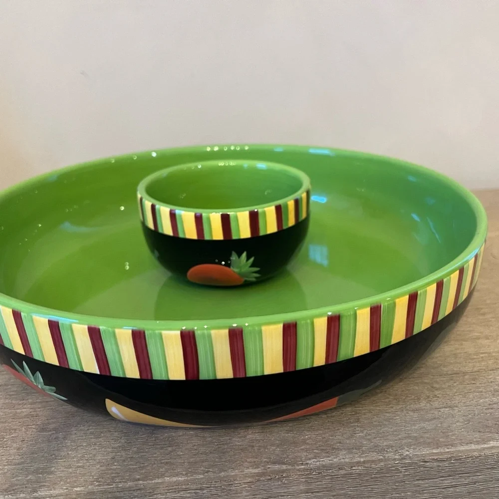 Vintage Crate&Barrel Chip and Dip Set