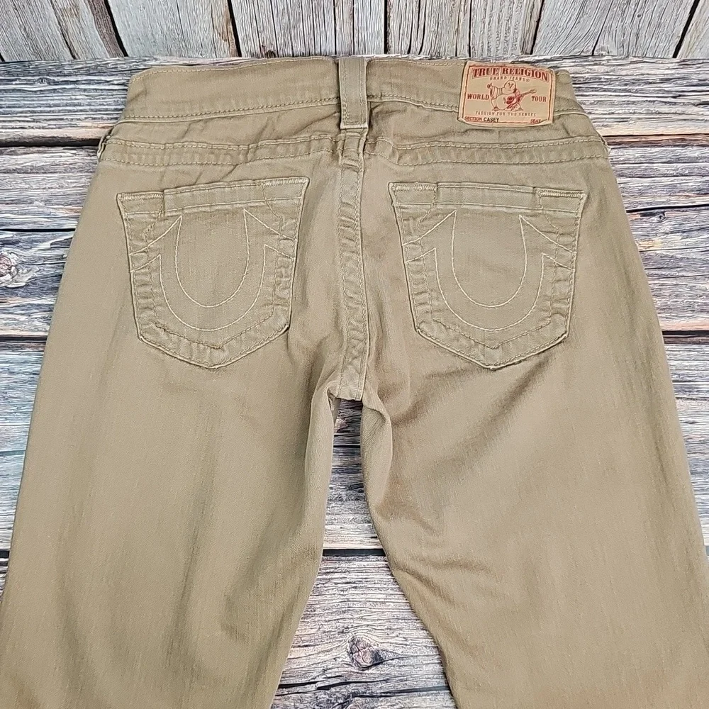 NEW TRUE RELIGION WORLD TOUR CASEY KHAKI LOW-RISE SKINNY ANKLE JEANS