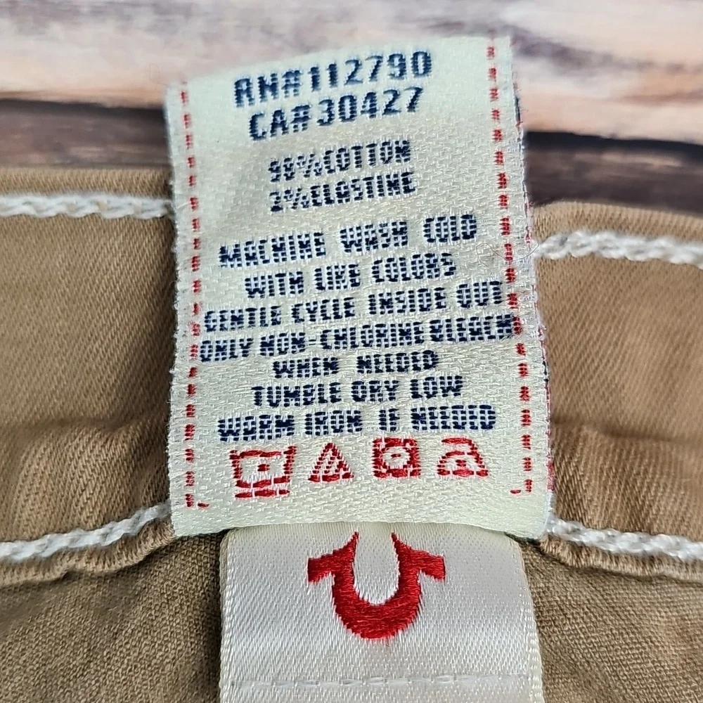 NEW TRUE RELIGION WORLD TOUR CASEY KHAKI LOW-RISE SKINNY ANKLE JEANS