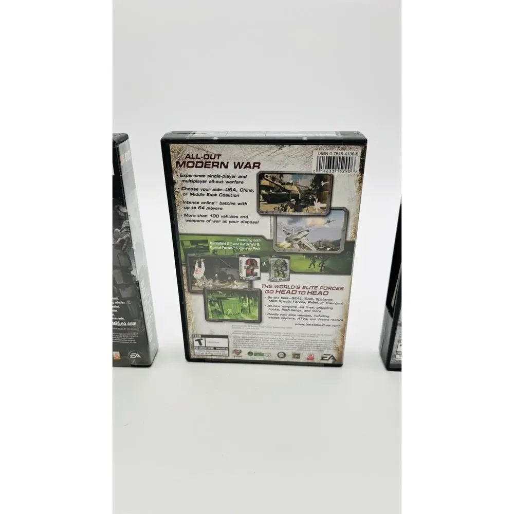 PC Battlefield Game Lot Of 3 Battlefield, Booster Pack & 2142 All In VG Cond