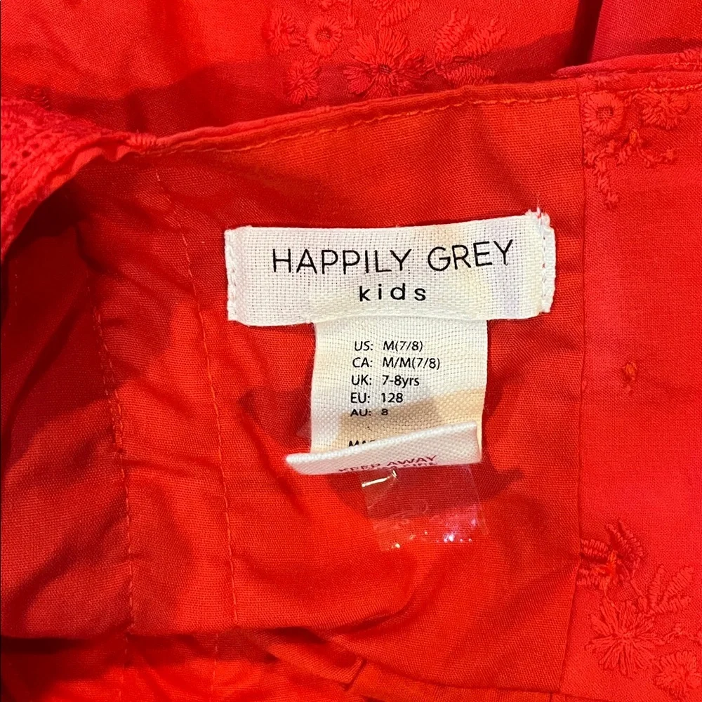 Happily Grey Kids Tangerine 2 Piece Summer Set Girls Size M (7/8) EUC