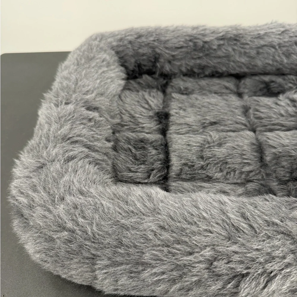 MidWest Homes for Pets Bolster Dog or Cat Bed 18L-Inch Gray Comfortable Bolster