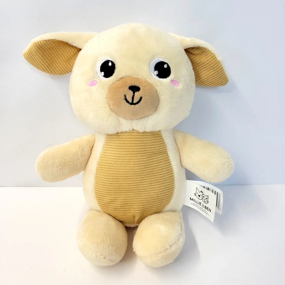 Millie & Ben Beige Dog Toy Plush Stuffed Animal Small 11
