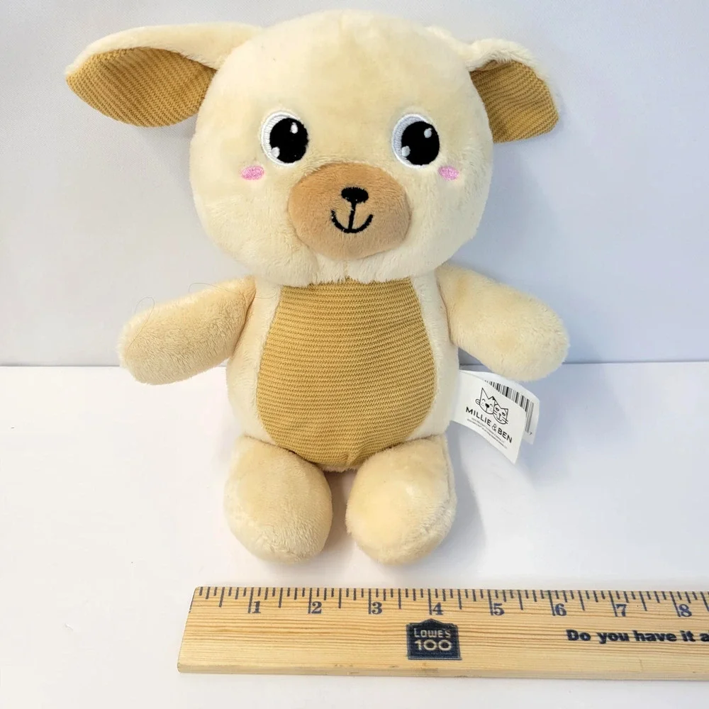 Millie & Ben Beige Dog Toy Plush Stuffed Animal Small 11
