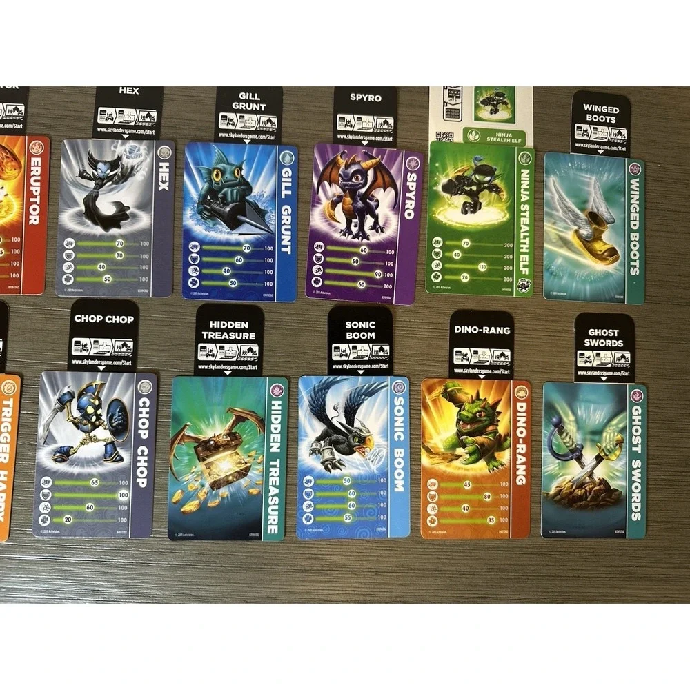 Skylanders Spyro's Adventure 20 Trading Cards, 18 Character Codes, 6 Stickers
