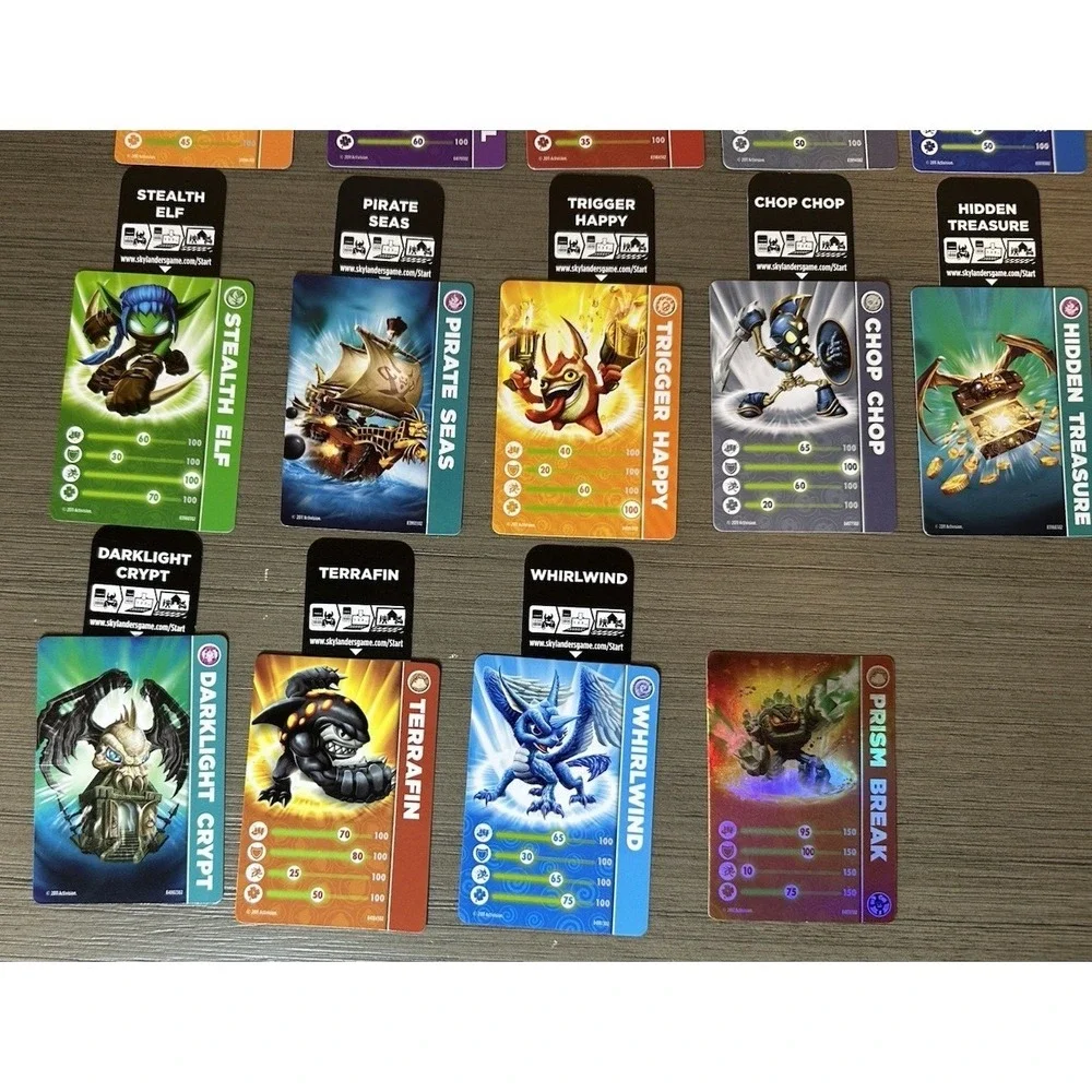 Skylanders Spyro's Adventure 20 Trading Cards, 18 Character Codes, 6 Stickers