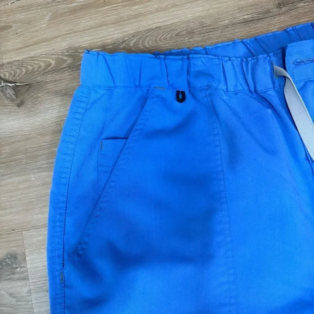 Figs Men's Size 33” Cairo Cargo Scrub Pants Ceil Blue Medical Uniform CNA Nurse