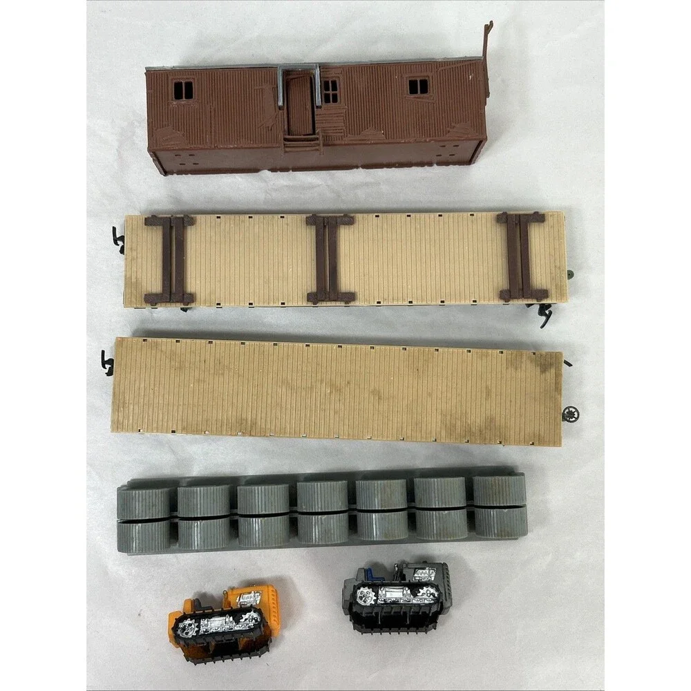 Tyco HO Train Tracks Lot Snap Turnout Switch Rerailer Curve Plasticville Tractor