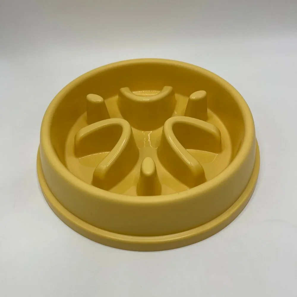 Pet Round Slow Feeder Bowl, Silicone Licking Mat, Anti-Slip & Anti-Tip