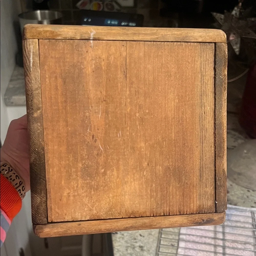 Rustic Wooden Flour Container Vintage EUC Antique