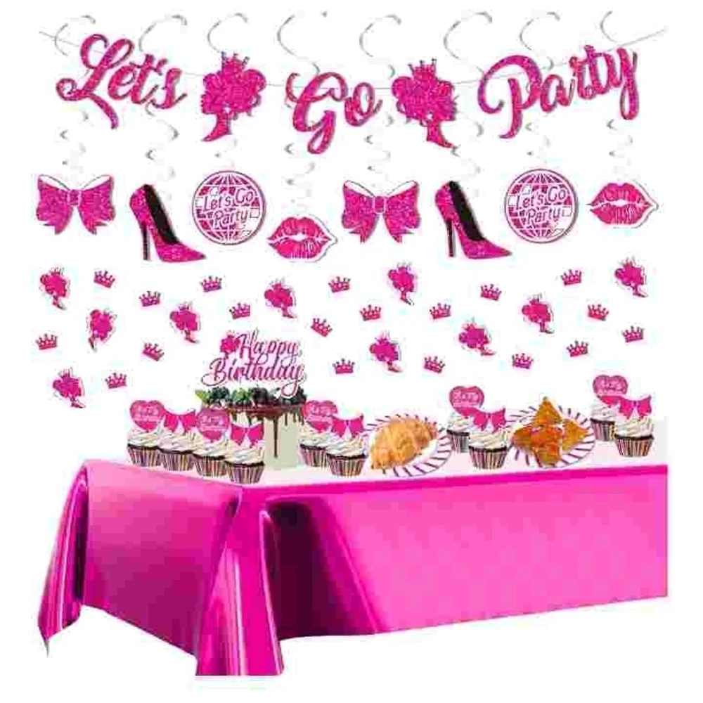 Pink Birthday Party Decoration Set NIB