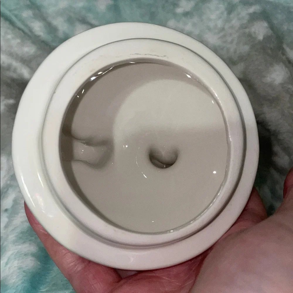 Rae Dunn Inspired Bunny Kisses Pink Ceramic Jar Like New