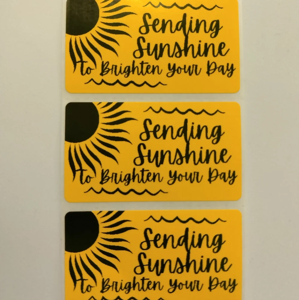 💙100 Sending Sunshine- Shipping Labels Thermal Packaging Stickers 2.25