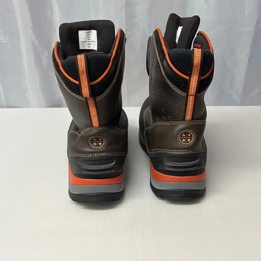 Lands' End Men's Black and Brown Snow Boots. 2327