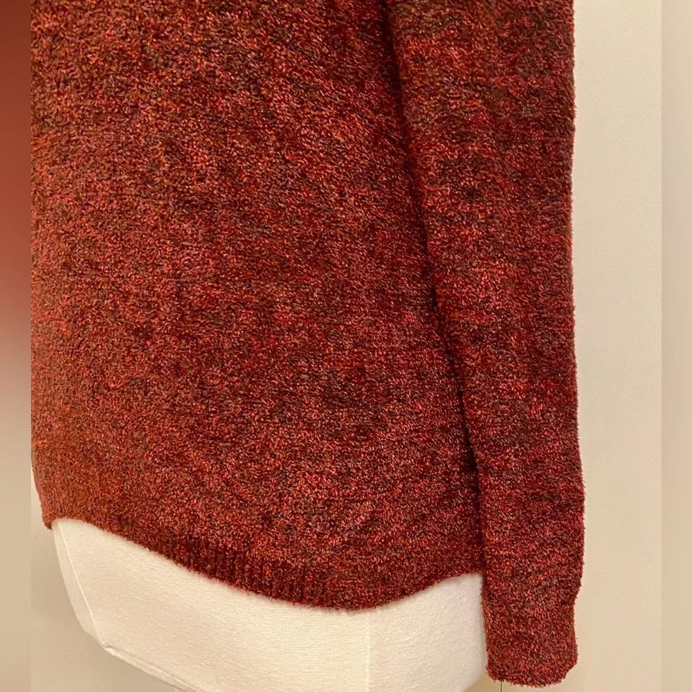 Woolrich Women’s StillCreek Red Brown Mock Neck Long Sleeve Casual Sweater SZ M