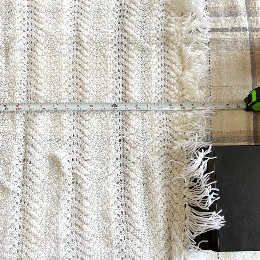 Vintage 57 year old baby blanket crocheted in Guam cottage coquette granny core