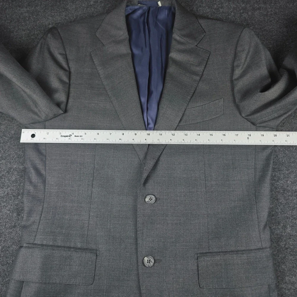 Suitsupply Mens Gray Wool Blazer Jacket Vitale Barberis Canonico Super 110 Sz 41