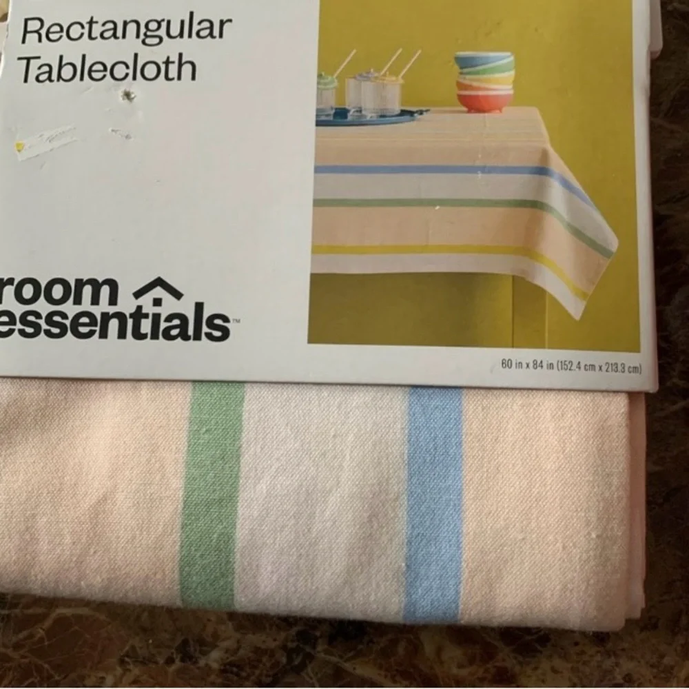 Room Essentials Pastel Striped Tablecloth