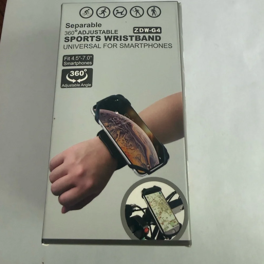 Source Unknown Black and White Sports Armband