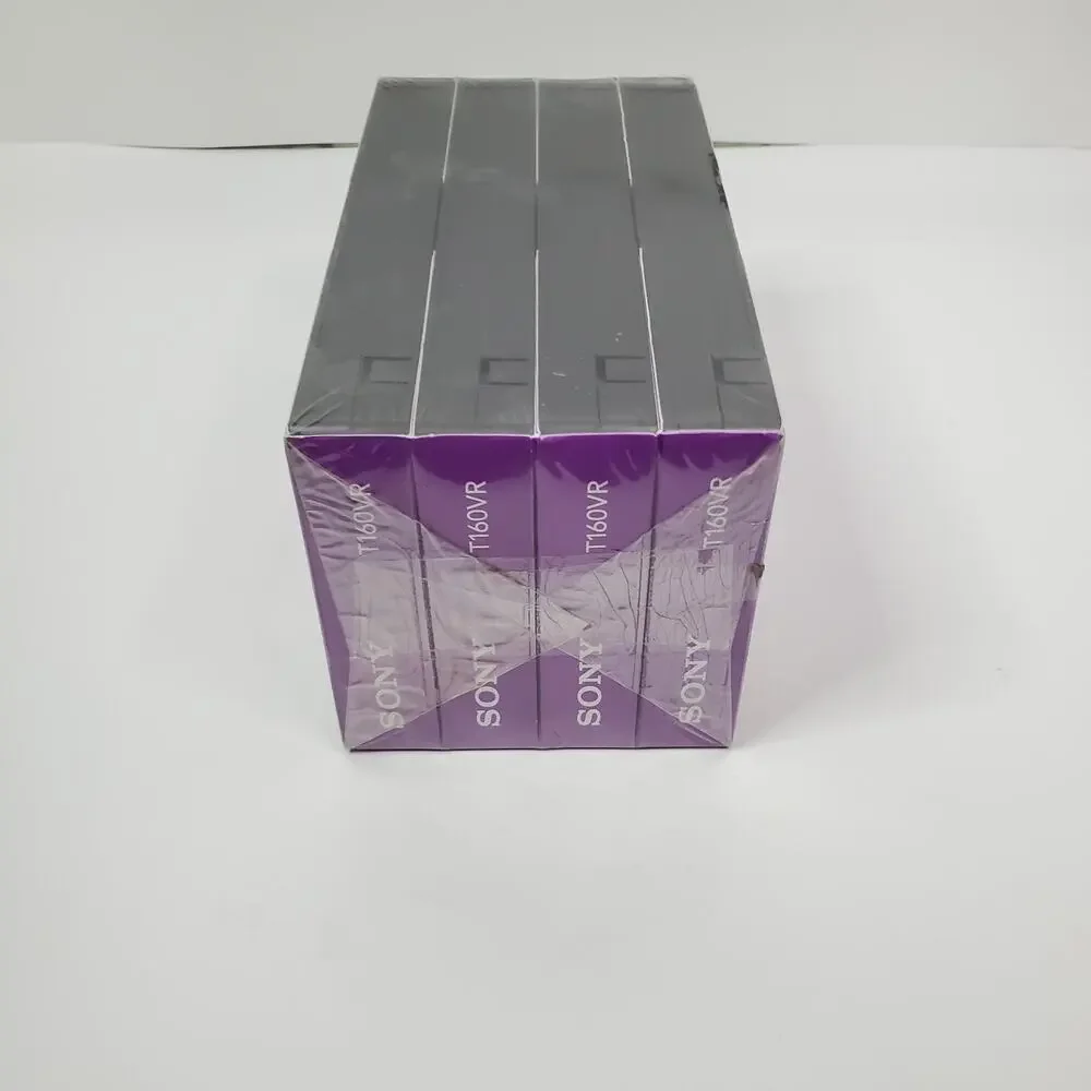 Sony Premium Grade 8 Hours T-160VF VHS Blank 4 Pack New Sealed