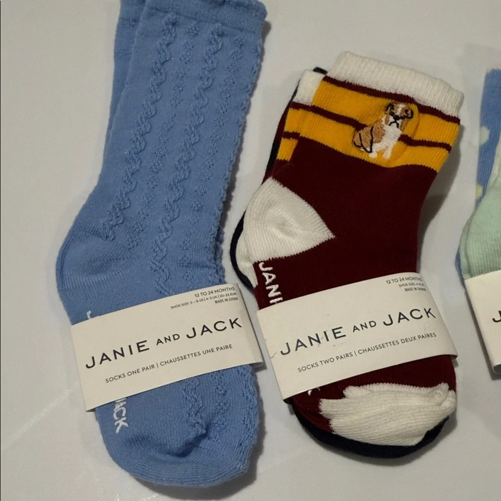 Janie & Jack Socks bundle size 12-24 months NWT