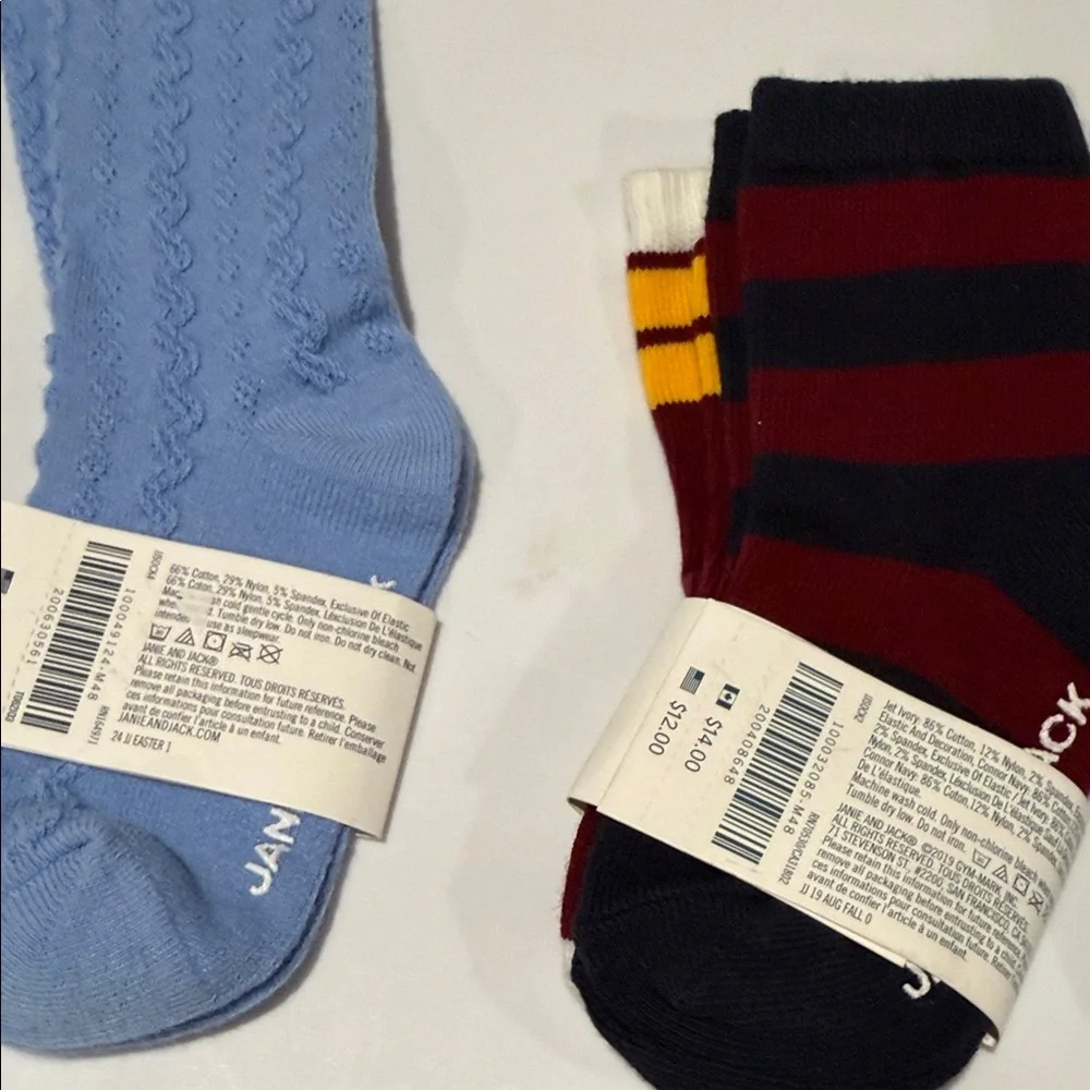 Janie & Jack Socks bundle size 12-24 months NWT