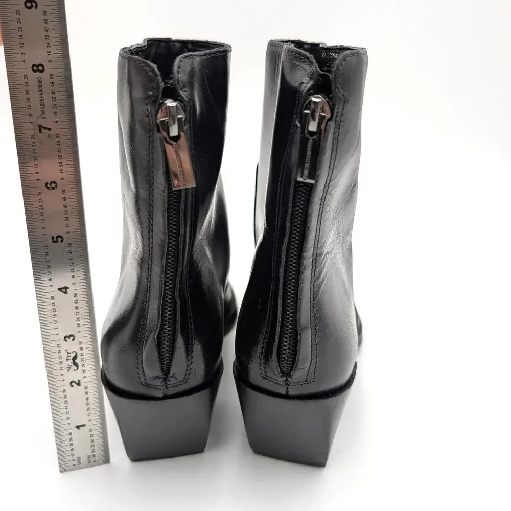 Vince Camuto Viltana Ankle Bootie Square Toe Women's Black Size US7.5M EU38
