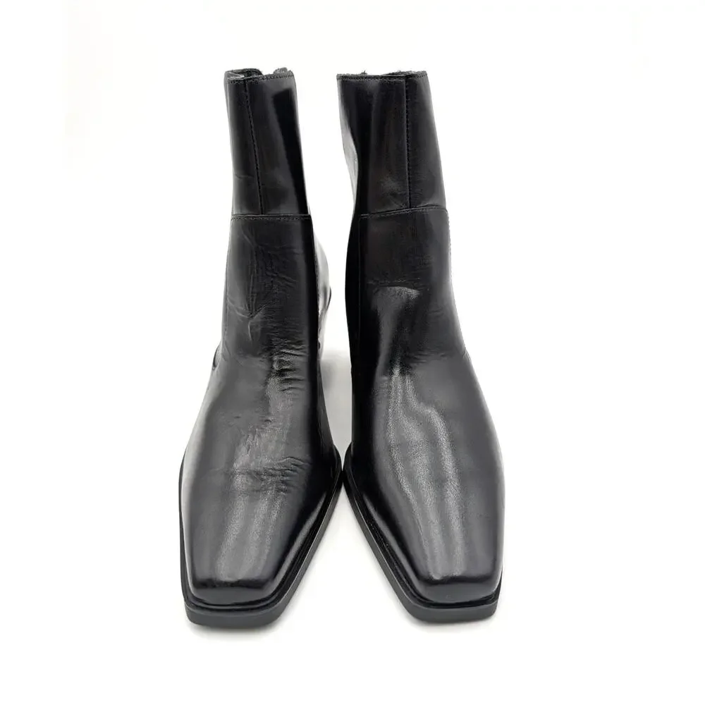 Vince Camuto Viltana Ankle Bootie Square Toe Women's Black Size US7.5M EU38