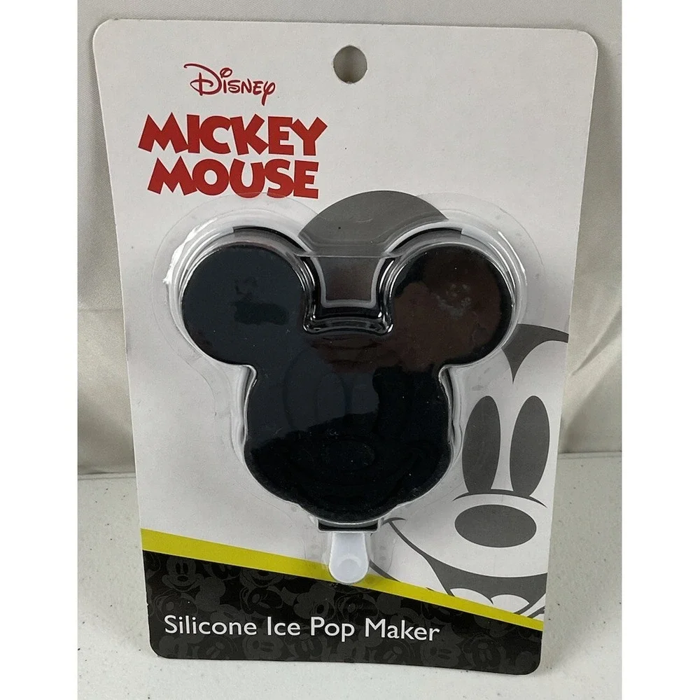 Disney Mickey Mouse Silicone Ice Pop Maker Black Popsicle Mold New